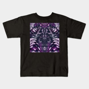 Purple Fractal Tie Dye Tie Dye Kids T-Shirt